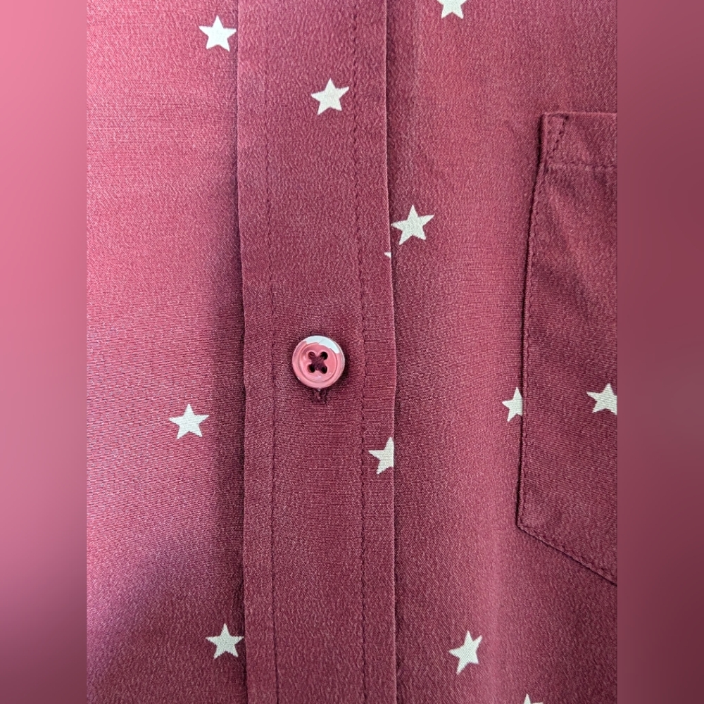 Rails Kate Burgundy Star Print Blouse - Picture 5 of 12